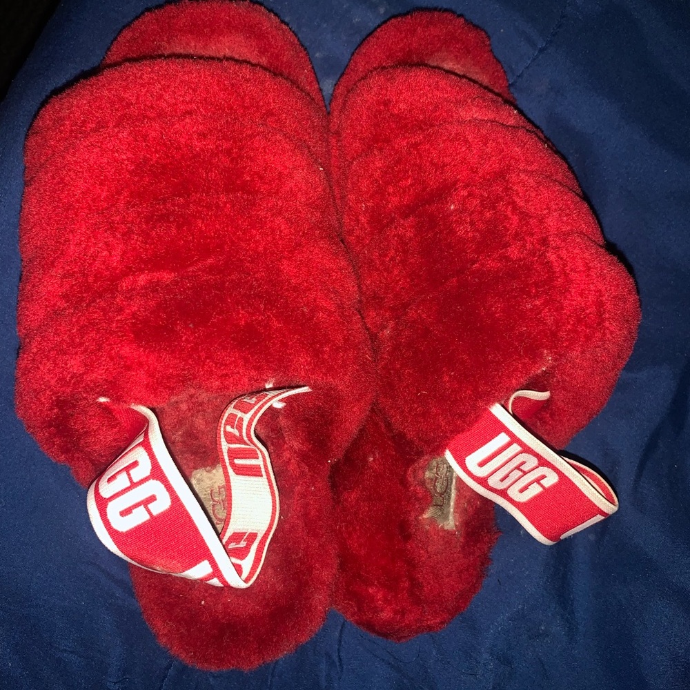 Red Ugg Fluff Yeah